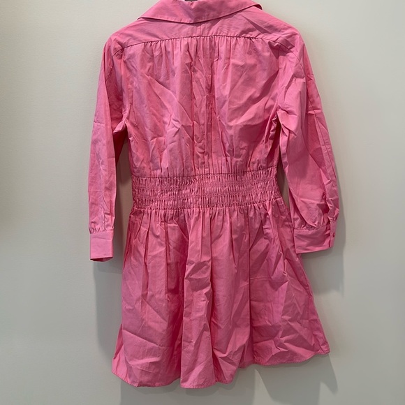 Zara Long Sleeve Mini Dress Poplin Cotton Barbie Resortwear Transition Europe - Picture 14 of 17